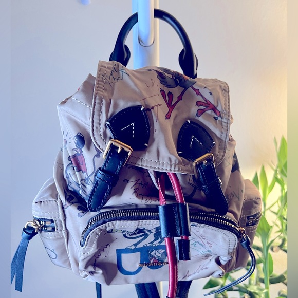【関税&送料込】Burberry Printed Canvas Backpack Burberry Jeff Backpack Check Canvas New | eBay